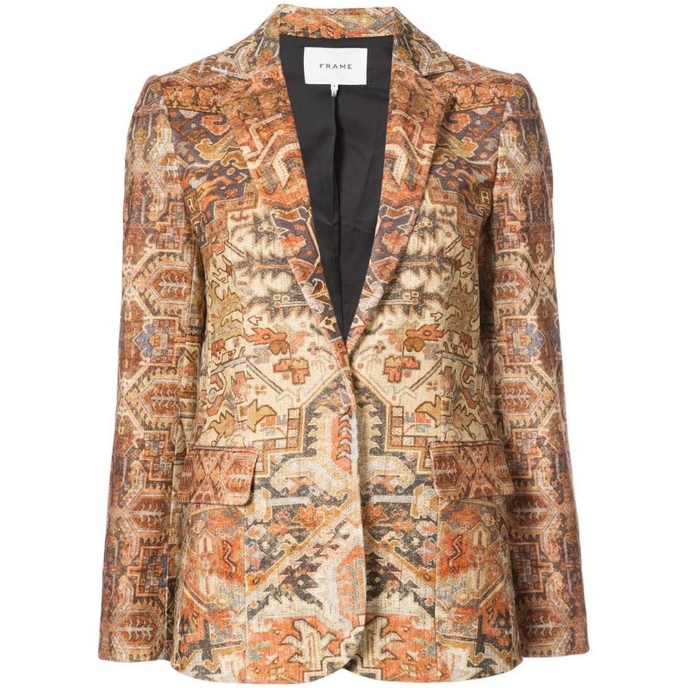 Frame Denim Multicolor Patterned Blazer